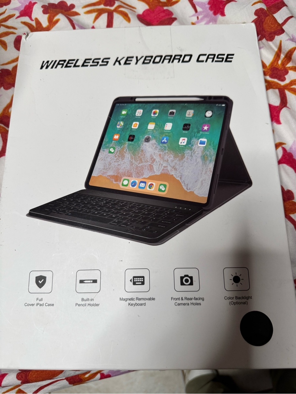 Wireless Keyboard Case for Tablet - Black